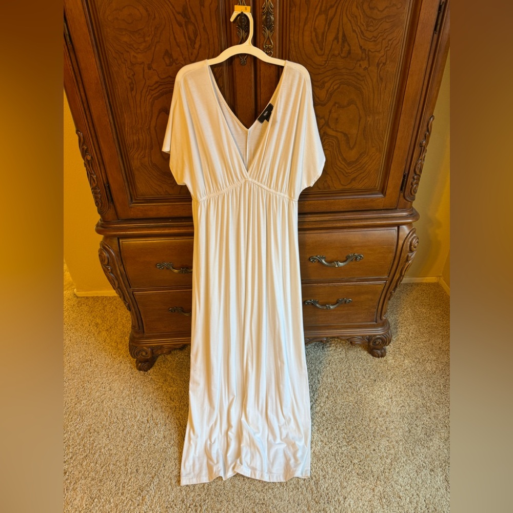 Mossimo White Greek Godess Style Maxi Dress
